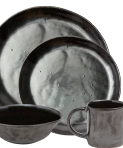 Blue Pheasant MARCUS BLACK GLAZE STONEWARE DINNERWARE THE TABLE