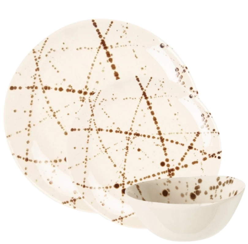 DELANEY BRONZE SPLATTER DINNERWARE | BLUE PHEASANT THE TABLE