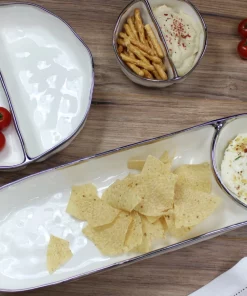 Pampa Bay SERVING BIANCA 2-SECTION BOWL | SMALL