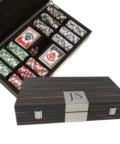 Brouk & Co GAMES & GADGETS PERSONALIZED CARBON FIBER 300 PIECE POKER SET
