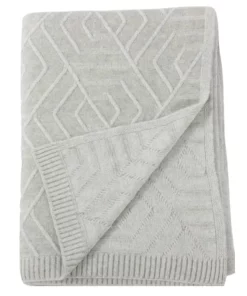 Alashan Cashmere DECAUX CASHMERE THROW SEA SALT & ASH