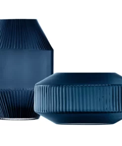 LSA International ROTUNDA SAPPHIRE VASES
