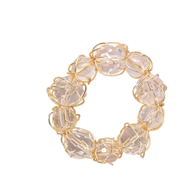 Bodrum BAUBLE NAPKIN RING GOLD | SET OF 4 THE TABLE