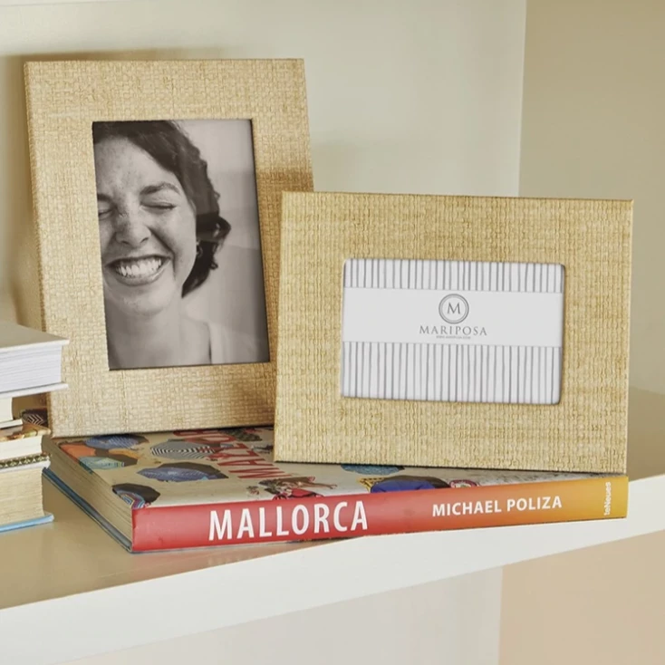 MARIPOSA FAUX GRASSCLOTH FRAME | SAND