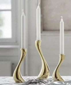 Georg Jensen Inc CANDLELIGHT COBRA CANDLEHOLDER SET | GOLD