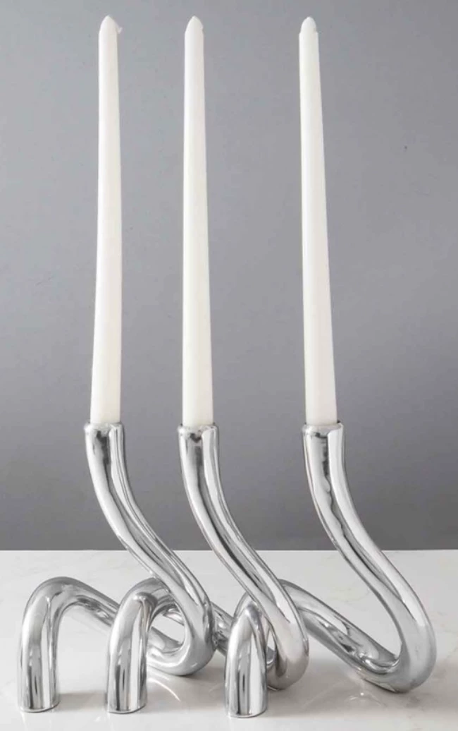 Beatriz Ball SERPENTE CANDLESTICK | SILVER | 11"