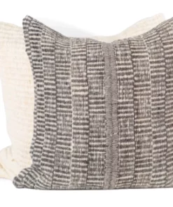 Treko PILLOWS MAKUN STRIPES PILLOW WHITE & GREY | 26x26