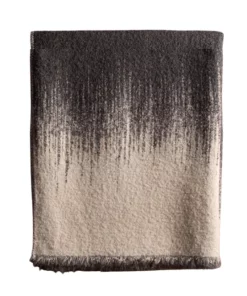 Uniquity VASARELY ALPACA THROW CHARCOAL THE HOME