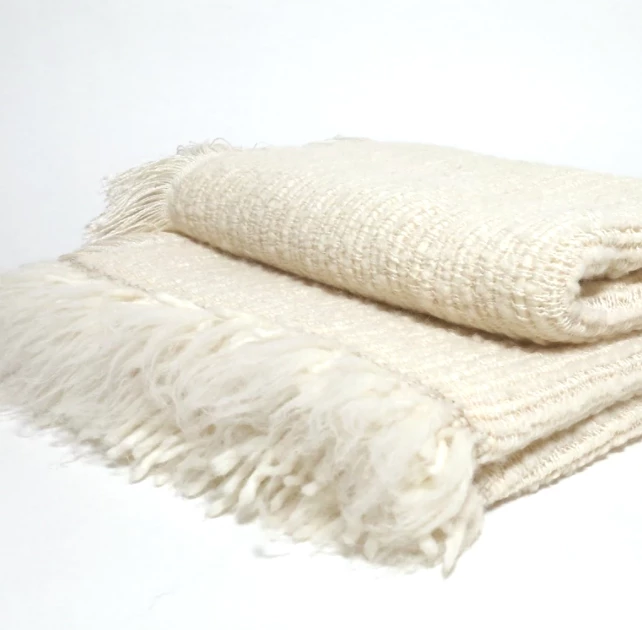 Uniquity BULLOCH WOVEN ALPACA THROW CREAM THE HOME