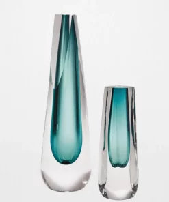 Global Views THE HOME TRIANGLE CUT VASE AZURE