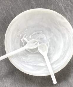 Nashi Home SWIRL RESIN EVERYDAY BOWL WHITE