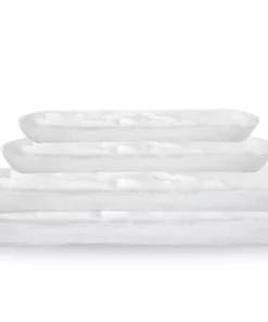 Nashi Home SWIRL RESIN BOAT BOWL WHITE