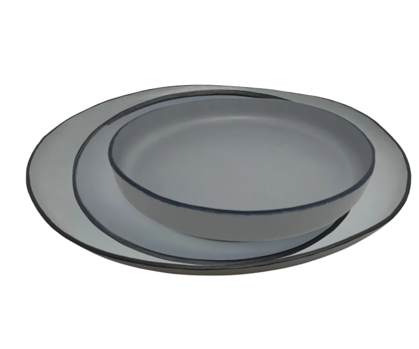 MooMoo Designs THE HOME LEATHER BOWLS | GREY