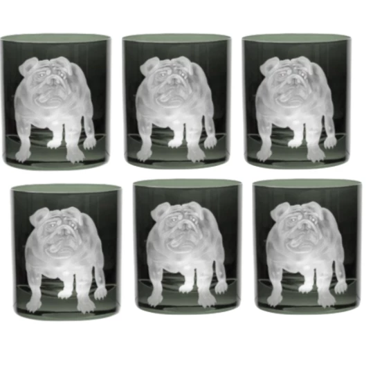 Artel DOG DOUBLE OLD FASHIONED SET | SMOKE DRINKWARE