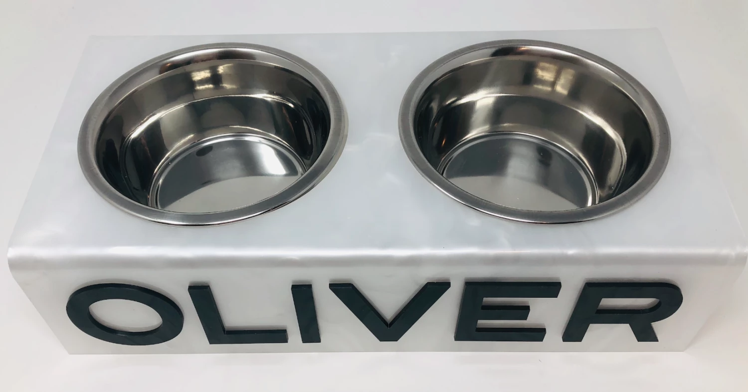 EYE CANDY PERSONALIZED ACRYLIC DOG BOWL | STANDARD & MINI SIZES