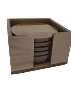 EYE CANDY WINE & BAR MARBLE ACRYLIC COASTER SET | MOCHA