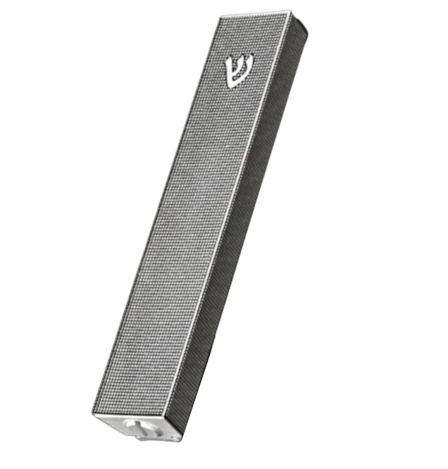 Metalace Art MODERN MESH MEZUZAH WHITE | LARGE JUDAICA