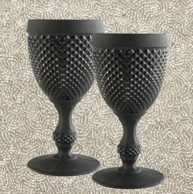 Vista Alegre DRINKWARE BICOS BLACK MATTE GOBLET | SET OF 2