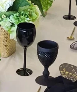 Vista Alegre DRINKWARE BICOS BLACK MATTE GOBLET | SET OF 2