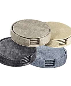 Bodrum WINE & BAR LUSTER COASTER SET WITH HOLDER