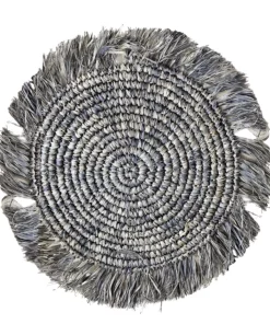 Saro Trading Company RAFIA PLACEMAT GREY THE TABLE
