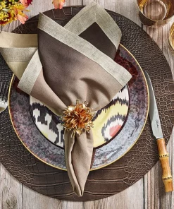 Kim Seybert THE TABLE CROCO PLACEMAT TAUPE