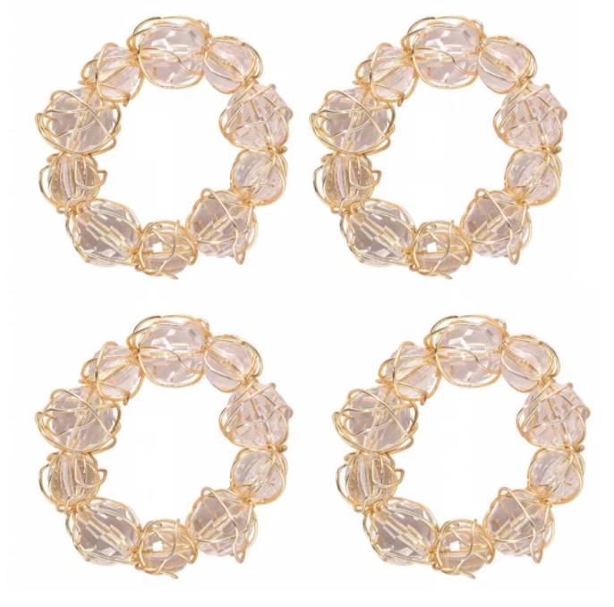 Bodrum BAUBLE NAPKIN RING GOLD | SET OF 4 THE TABLE