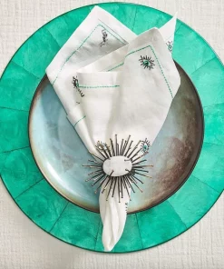 Kim Seybert FLARE NAPKIN RING BLACK & GOLD