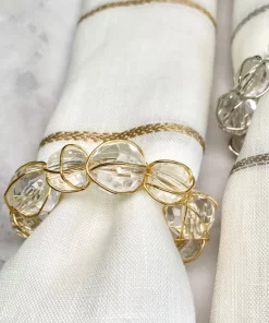 Bodrum BAUBLE NAPKIN RING GOLD | SET OF 4 THE TABLE