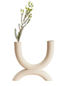 Style Union Home FOREVER DUAL CANDLE HOLDER RAW WHITE CANDLELIGHT