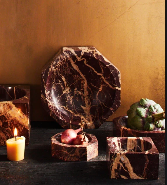 Sir/Madam MODERNIST RED MARBLE BOWL MEDIUM THE HOME