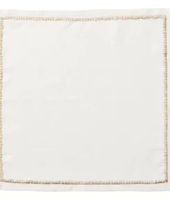 Kim Seybert FILAMENT NAPKIN WHITE & GOLD