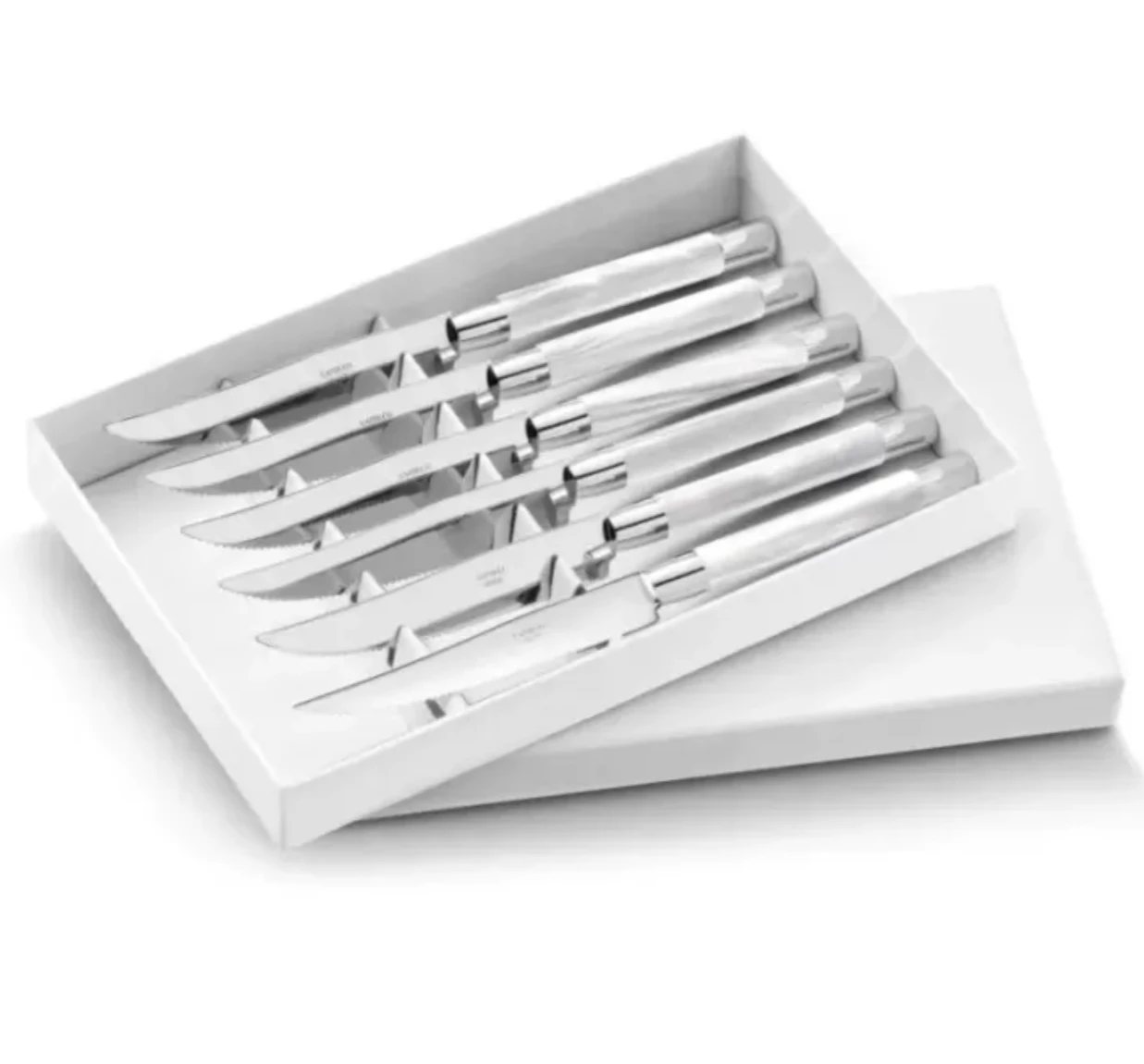 Capdeco/BIA Cordon Bleu FLATWARE CONTY STEAK KNIVES WHITE SET OF 6