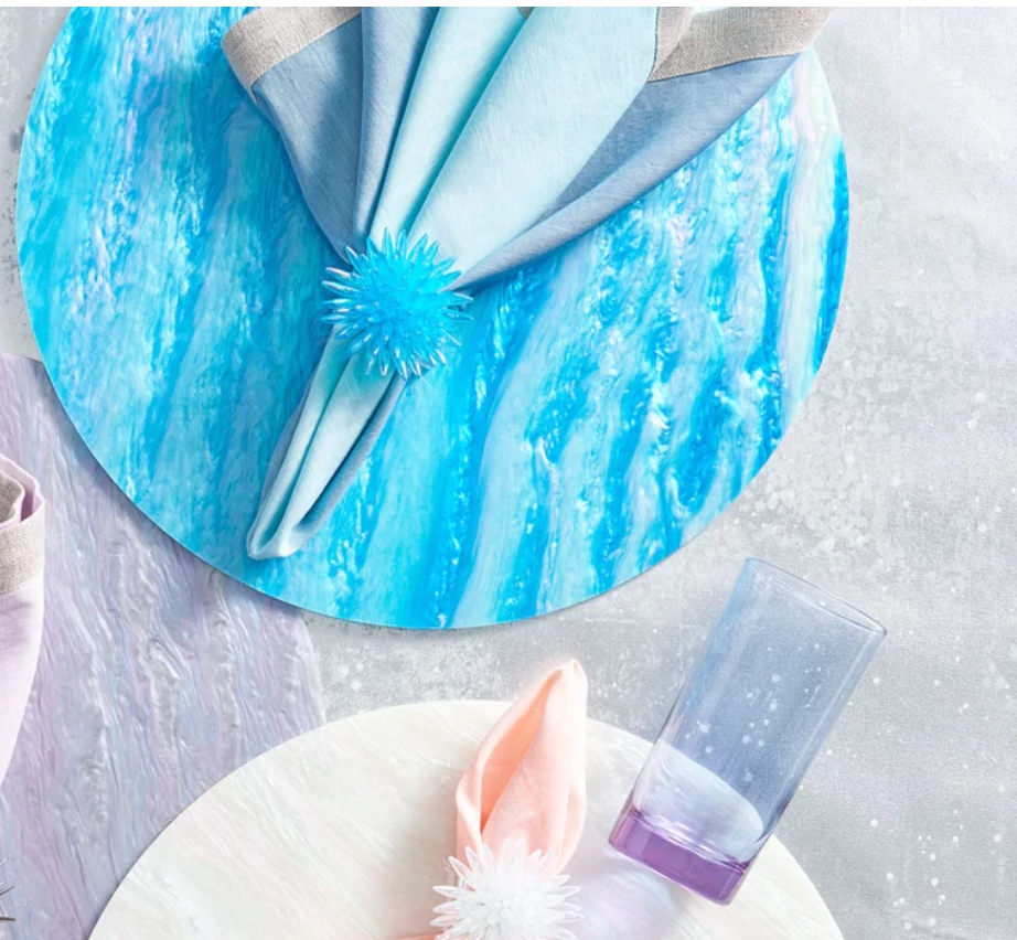 Kim Seybert MIRAGE PLACEMAT AQUA THE TABLE