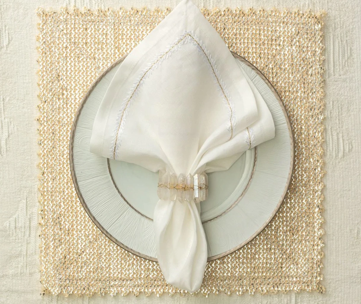 Kim Seybert RADIANT IRIDESCENT NAPKIN RING | SET OF 4