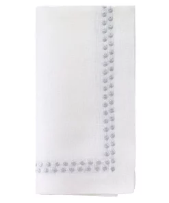 Bodrum PEARLS NAPKIN SET SILVER TABLE LINENS