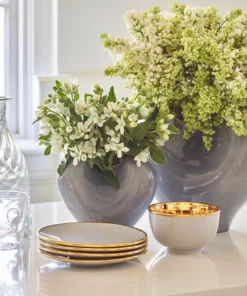 Aerin ELIA DESSERT PLATE SET DOVE