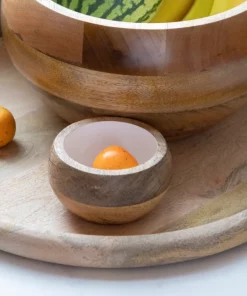 Be Home MANGO WOOD & ENAMEL DIP BOWL