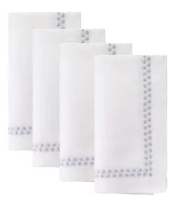 Bodrum PEARLS NAPKIN SET SILVER TABLE LINENS