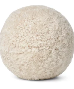 Natures Collection THE HOME SHEEPSKIN BALL PILLOWS PEARL