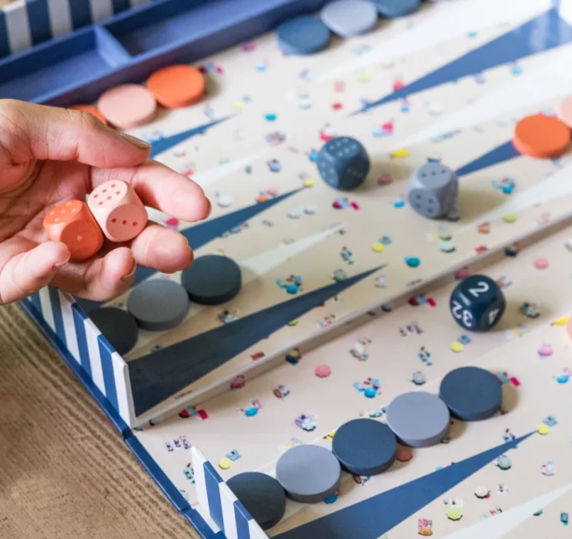Chronicle Books GAMES & GADGETS BEACH BACKGAMMON BY GRAY MALIN