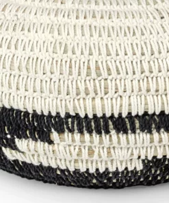 Palecek SEAGRASS BLACK AND WHITE VIGGO URNS