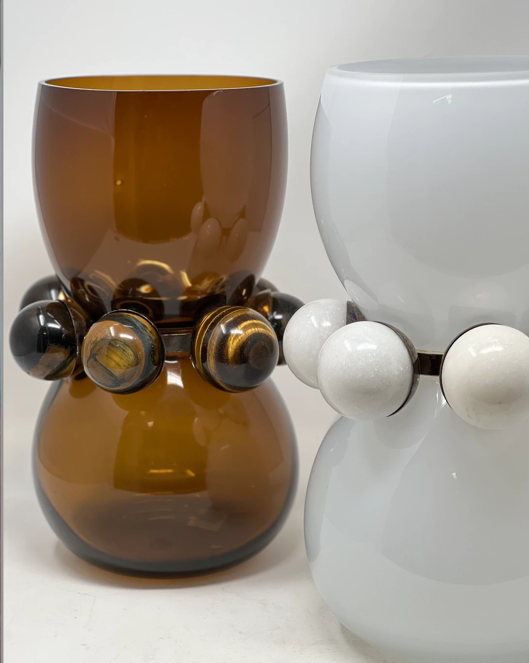 Vanessa Mitrani Creations TIFFANY OPAL WHITE VASE