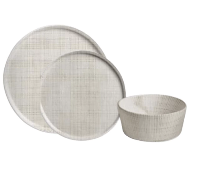 Merritt CAMBRIA LINEN MELAMINE DINNERWARE BEIGE