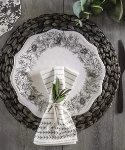 TarHong MONOCHROME FLORAL MELAMINE DINNERWARE THE TABLE