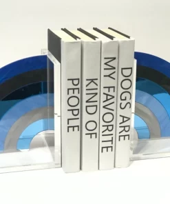EYE CANDY RAINBOW ACRYLIC BOOKENDS | BLUE