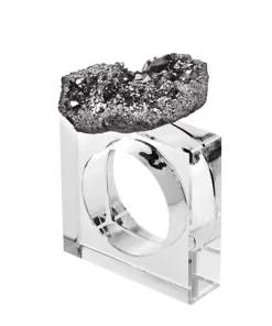 Godinger (GOD) GEODE NAPKIN RING GOLD | SET OF 4