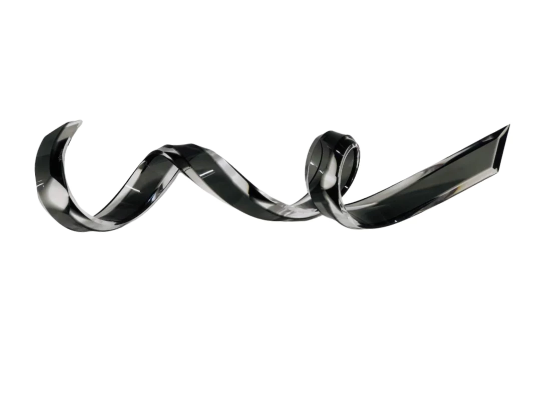 Muniz LUCITE RIBBON SCULPTURE | VARIOUS COLORS