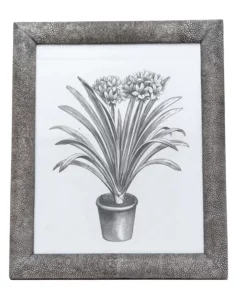 Pigeon And Poodle THE HOME OXFORD FAUX SHAGREEN FRAME GREY