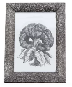 Pigeon And Poodle THE HOME OXFORD FAUX SHAGREEN FRAME GREY